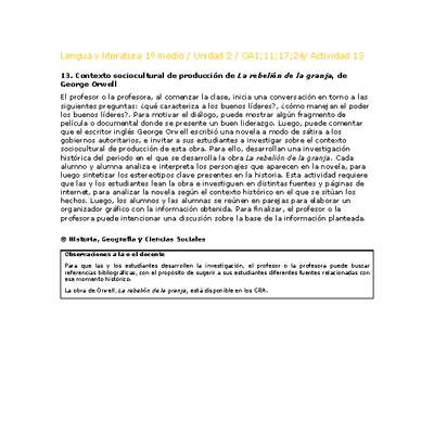 Lengua y Literatura 1 medio-Unidad 2-OA1;11;17;24-Actividad 13