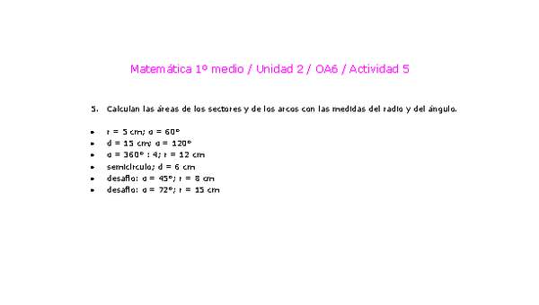 Matemática 1 medio-Unidad 2-OA6-Actividad 5