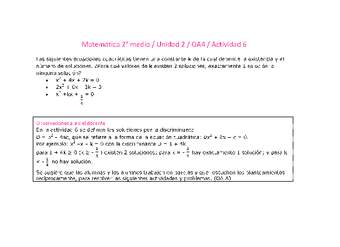 Matemática 2 medio-Unidad 2-OA4-Actividad 6