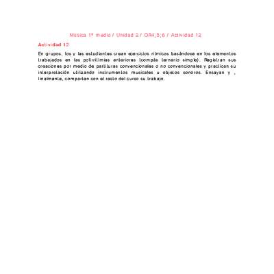 Artes Musicales 1 medio-Unidad 2-OA4;5;6-Actividad 12