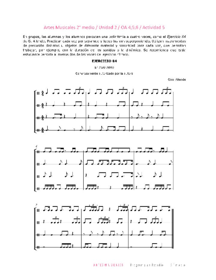 Artes Musicales 2 medio-Unidad 2-OA4;5;6-Actividad 5