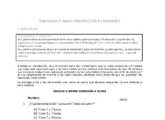 Orientación 2 medio-Unidad 2-OA4-Actividad 1