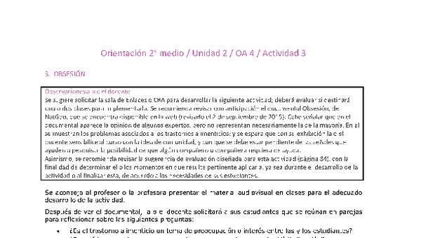 Orientación 2 medio-Unidad 2-OA4-Actividad 3