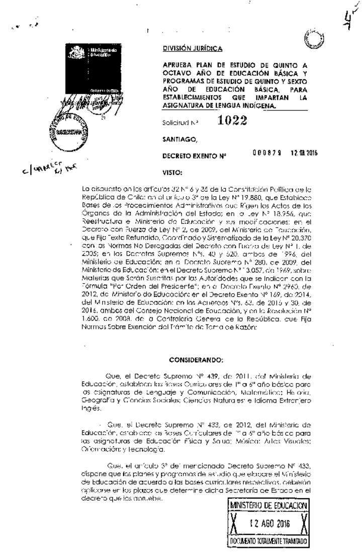 Plan de Estudios Lengua Indígena (E. Básica 5° a 8°)