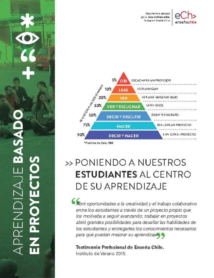 El aprendizaje basado en proyectos