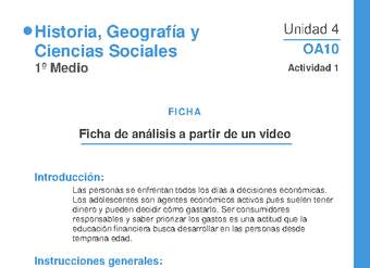 Ficha de análisis a partir de un video