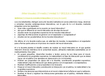 Artes Visuales 1 medio-Unidad 3-OA2;5;6-Actividad 5