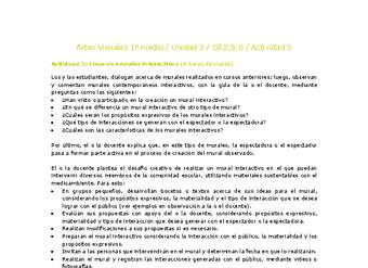 Artes Visuales 1 medio-Unidad 3-OA2;5;6-Actividad 5