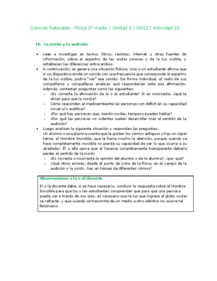 Ciencias Naturales 1 medio-Unidad 3-OA12-Actividad 10