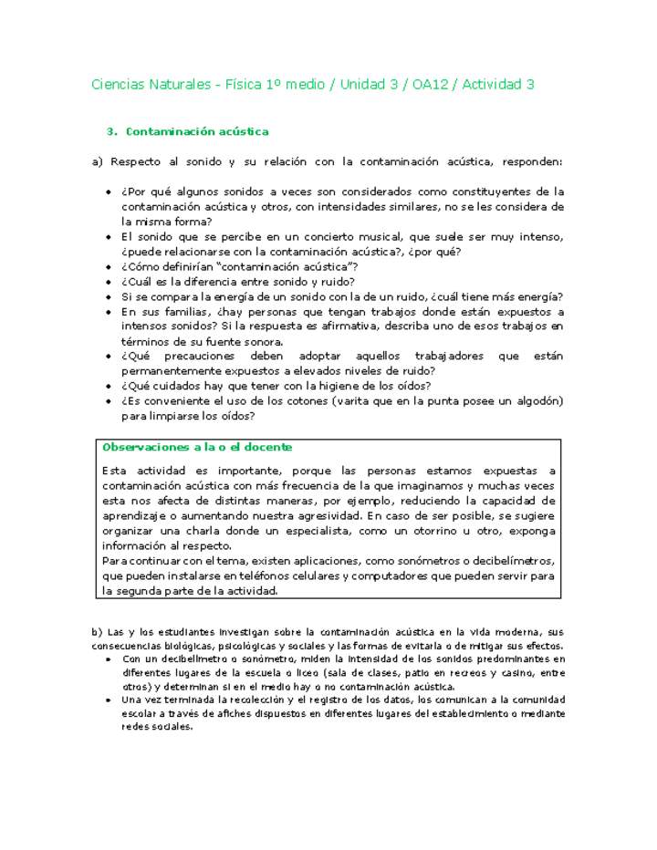 Ciencias Naturales 1 medio-Unidad 3-OA12-Actividad 3