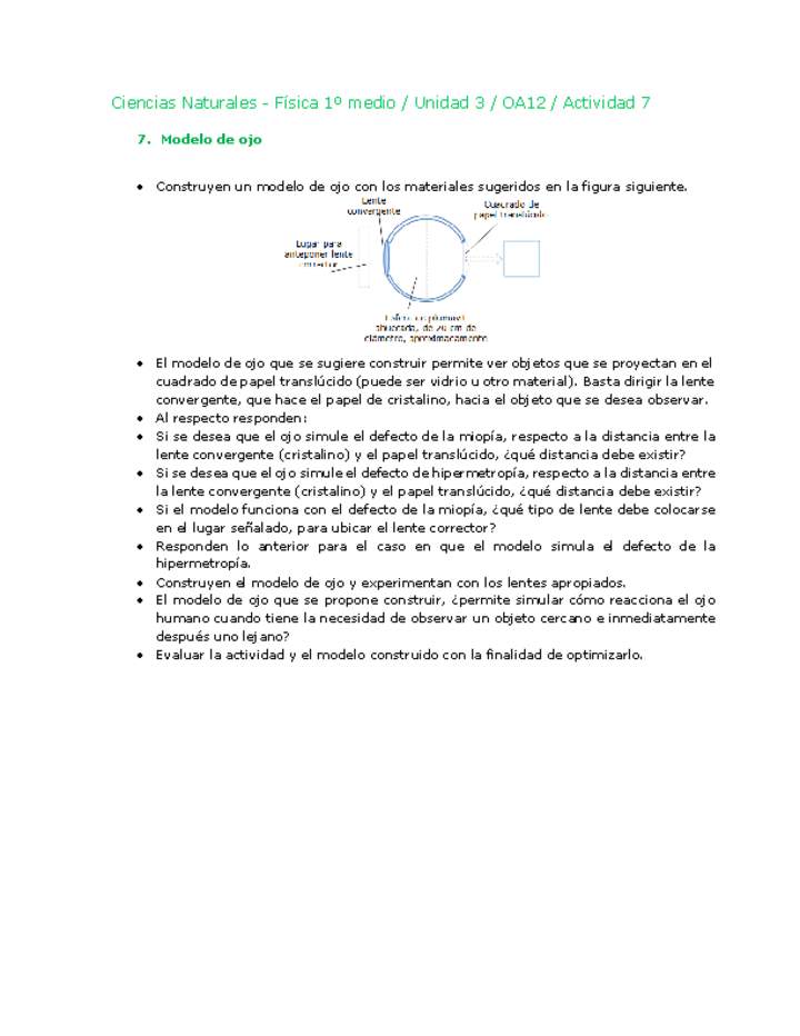 Ciencias Naturales 1 medio-Unidad 3-OA12-Actividad 7