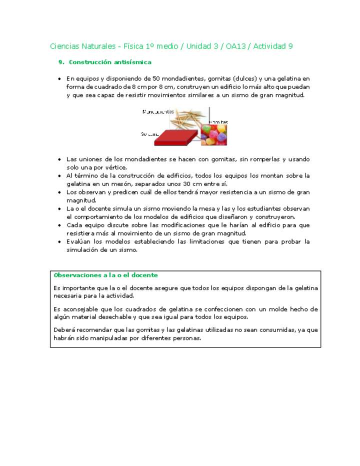 Ciencias Naturales 1 medio-Unidad 3-OA13-Actividad 9