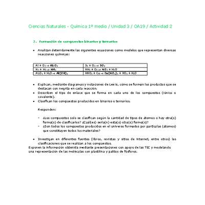 Ciencias Naturales 1 medio-Unidad 3-OA19-Actividad 2