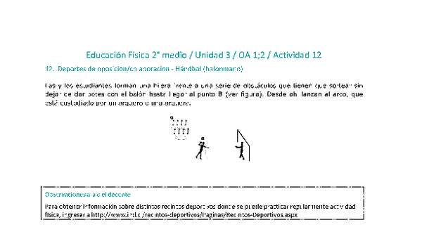 Educación Física 2 medio-Unidad 3-OA1;2-Actividad 12