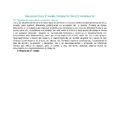 Educación Física 2 medio-Unidad 3-OA1;2-Actividad 13