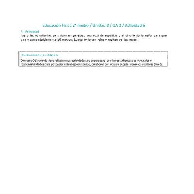Educación Física 2 medio-Unidad 3-OA3-Actividad 6