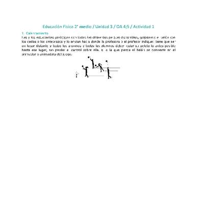 Educación Física 2 medio-Unidad 3-OA4;5-Actividad 1