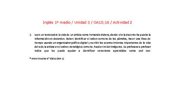Inglés 1 medio-Unidad 3-OA10;16-Actividad 2