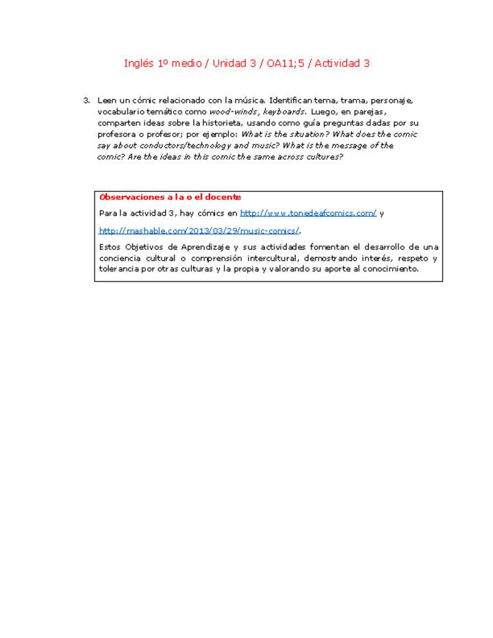 Inglés 1 medio-Unidad 3-OA11;5-Actividad 3