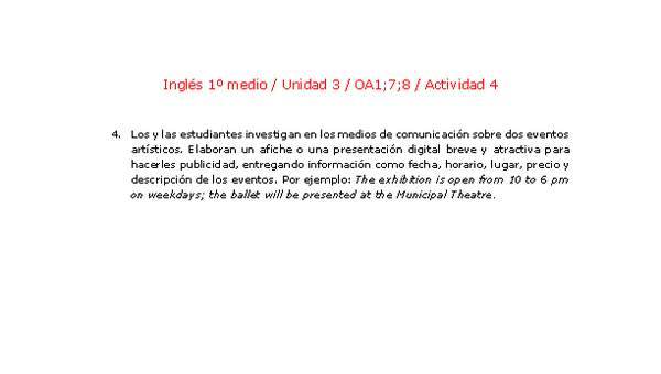Inglés 1 medio-Unidad 3-OA1;7;8-Actividad 4