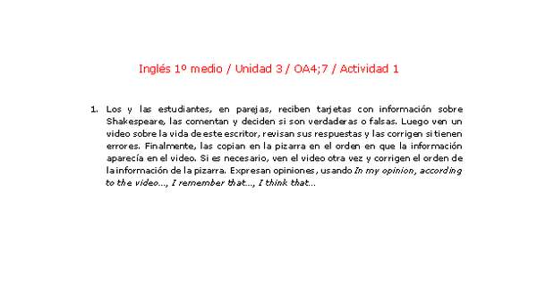 Inglés 1 medio-Unidad 3-OA4;7-Actividad 1