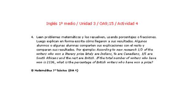 Inglés 1 medio-Unidad 3-OA9;15-Actividad 4