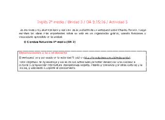 Inglés 2 medio-Unidad 3-OA9;15;16-Actividad 5