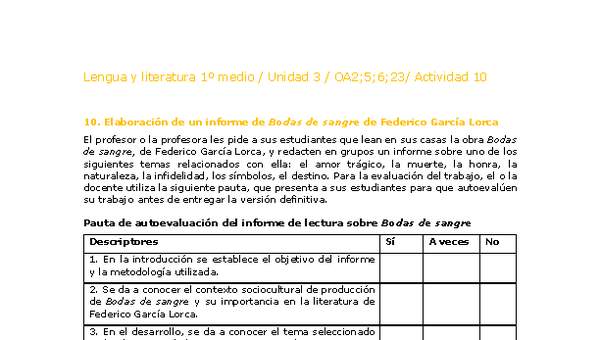 Lengua y Literatura 1 medio-Unidad 3-OA2,5,6,23-Actividad 10