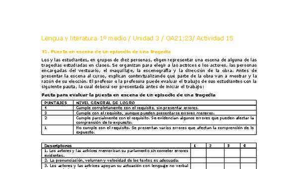 Lengua y Literatura 1 medio-Unidad 3-OA21;23-Actividad 15