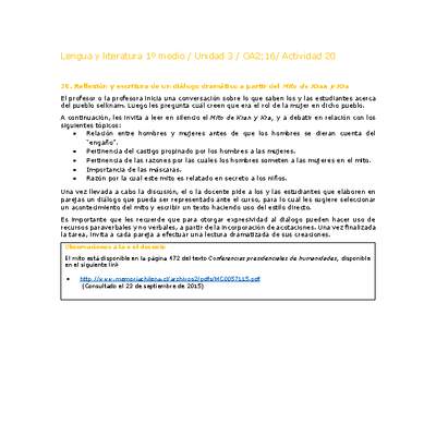 Lengua y Literatura 1 medio-Unidad 3-OA2;16-Actividad 20