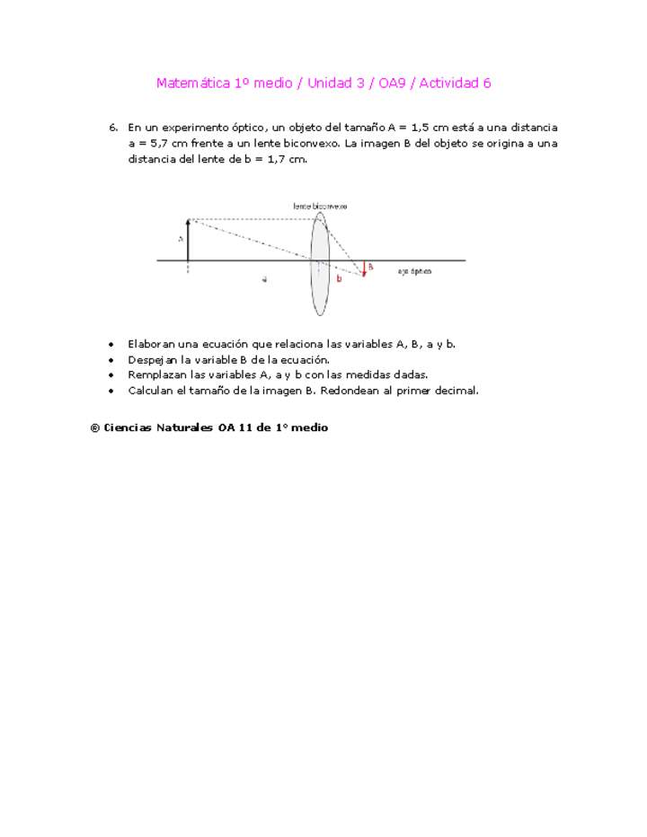 Matemática 1 medio-Unidad 3-OA9-Actividad 6