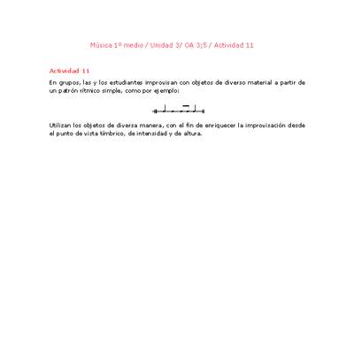 Artes Musicales 1 medio-Unidad 3-OA3;5-Actividad 11