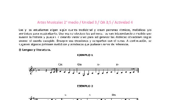 Artes Musicales 2 medio-Unidad 3-OA3;5-Actividad 4