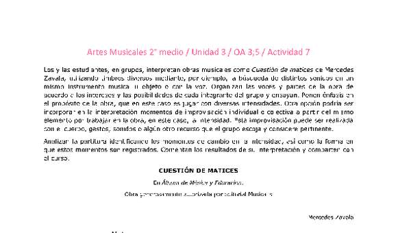 Artes Musicales 2 medio-Unidad 3-OA3;5-Actividad 7