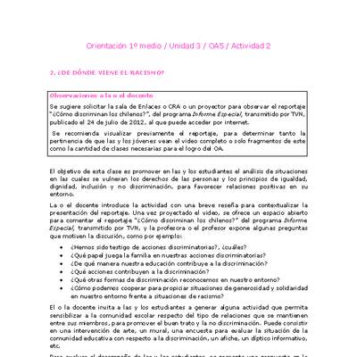 Orientación 1 medio-Unidad 3-OA5-Actividad 2