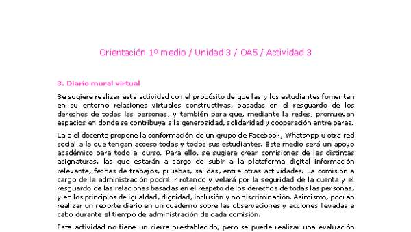 Orientación 1 medio-Unidad 3-OA5-Actividad 3