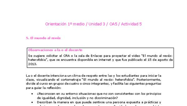 Orientación 1 medio-Unidad 3-OA5-Actividad 5