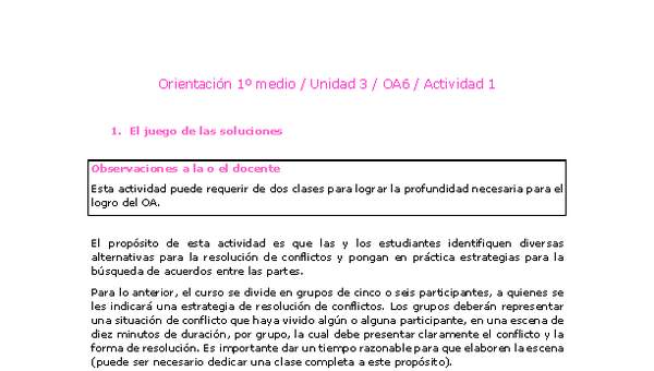 Orientación 1 medio-Unidad 3-OA6-Actividad 1