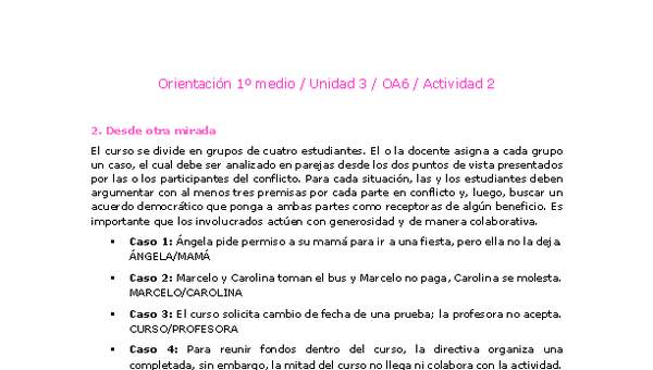 Orientación 1 medio-Unidad 3-OA6-Actividad 2