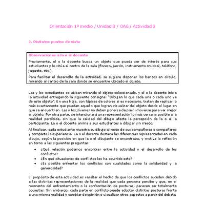 Orientación 1 medio-Unidad 3-OA6-Actividad 3