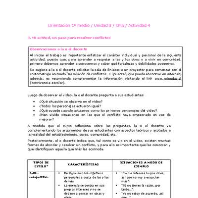 Orientación 1 medio-Unidad 3-OA6-Actividad 4