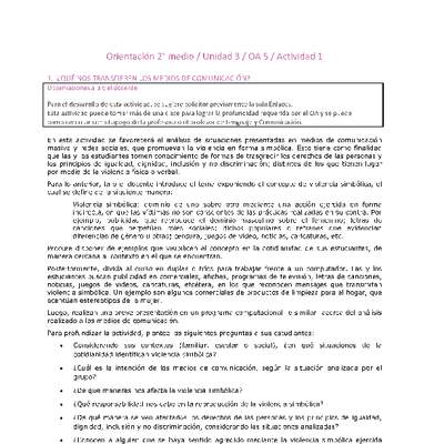 Orientación 2 medio-Unidad 3-OA5-Actividad 1