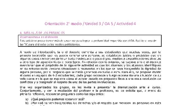 Orientación 2 medio-Unidad 3-OA5-Actividad 4