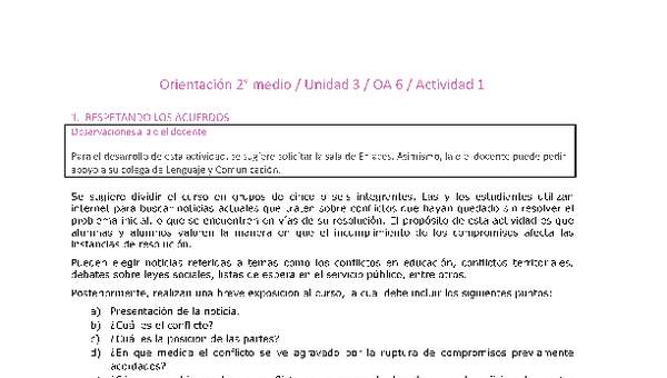 Orientación 2 medio-Unidad 3-OA6-Actividad 1