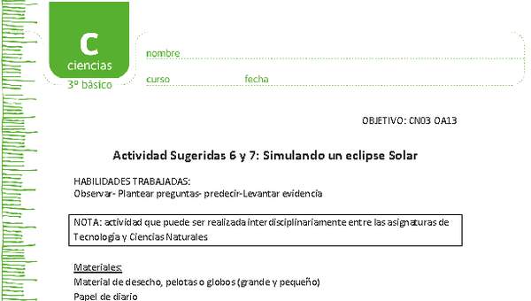 Simulando un eclipse Solar