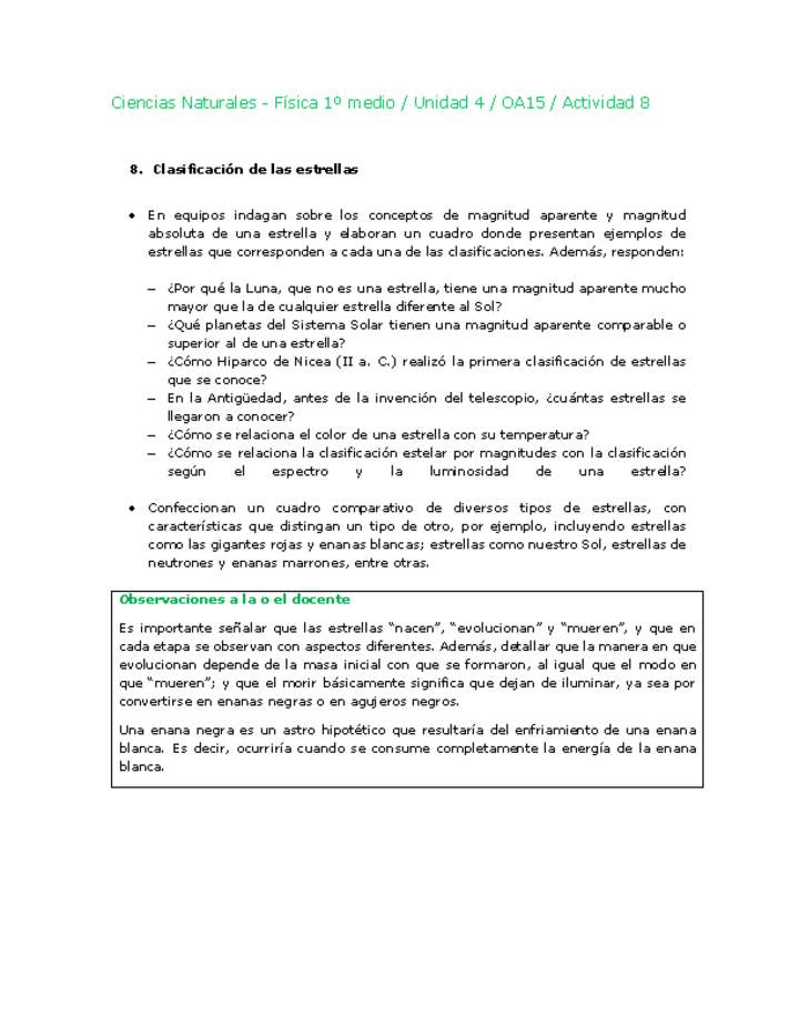 Ciencias Naturales 1 medio-Unidad 4-OA15-Actividad 8