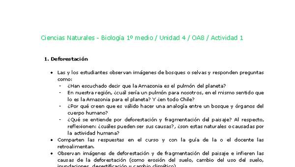 Ciencias Naturales 1 medio-Unidad 4-OA8-Actividad 1