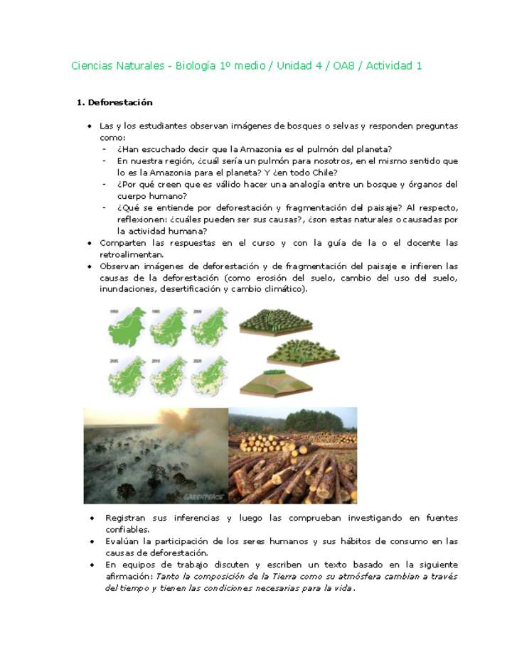 Ciencias Naturales 1 medio-Unidad 4-OA8-Actividad 1