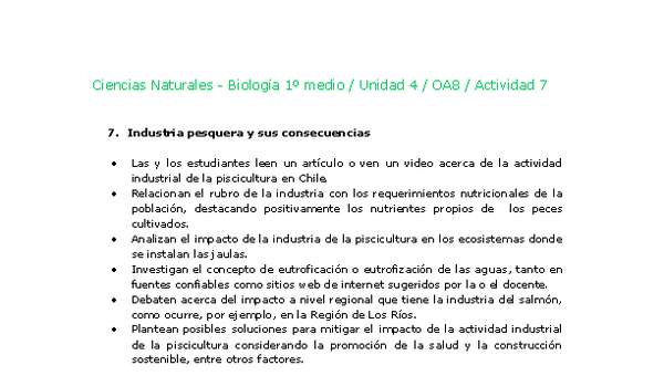 Ciencias Naturales 1 medio-Unidad 4-OA8-Actividad 7