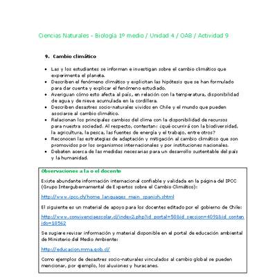 Ciencias Naturales 1 medio-Unidad 4-OA8-Actividad 9